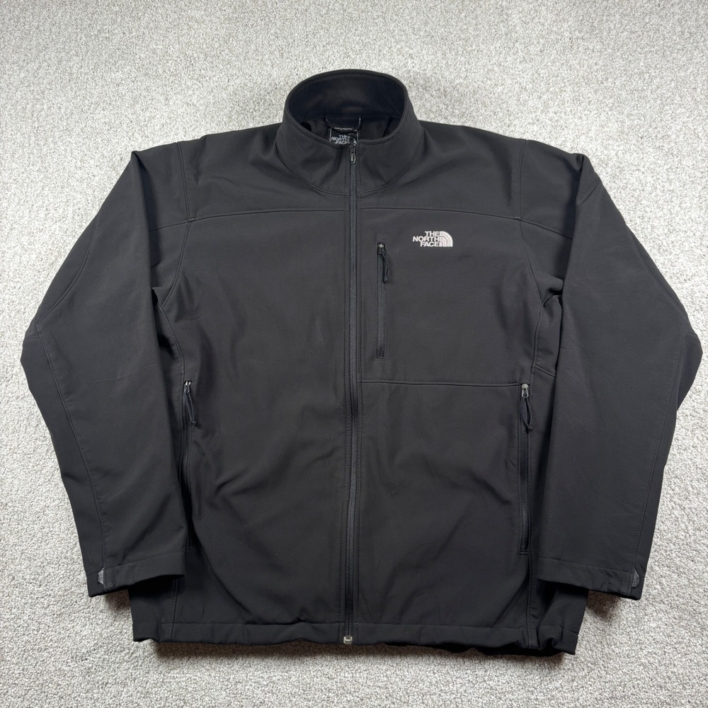 The North Face Jacket Mens XL Black Apex Bionic Softshell Windbreaker Full Zip